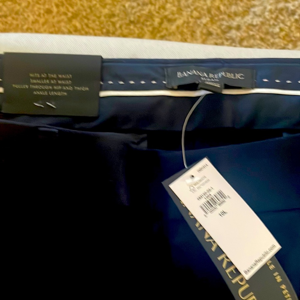 NWT Banana Republic Curvy Navy Sloan trousers 10Long